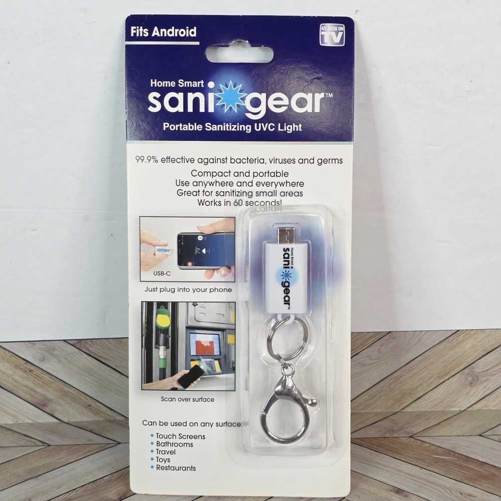 Sani Gear Travel Sanitizing UVC Light for Android Portable Key Chain - New